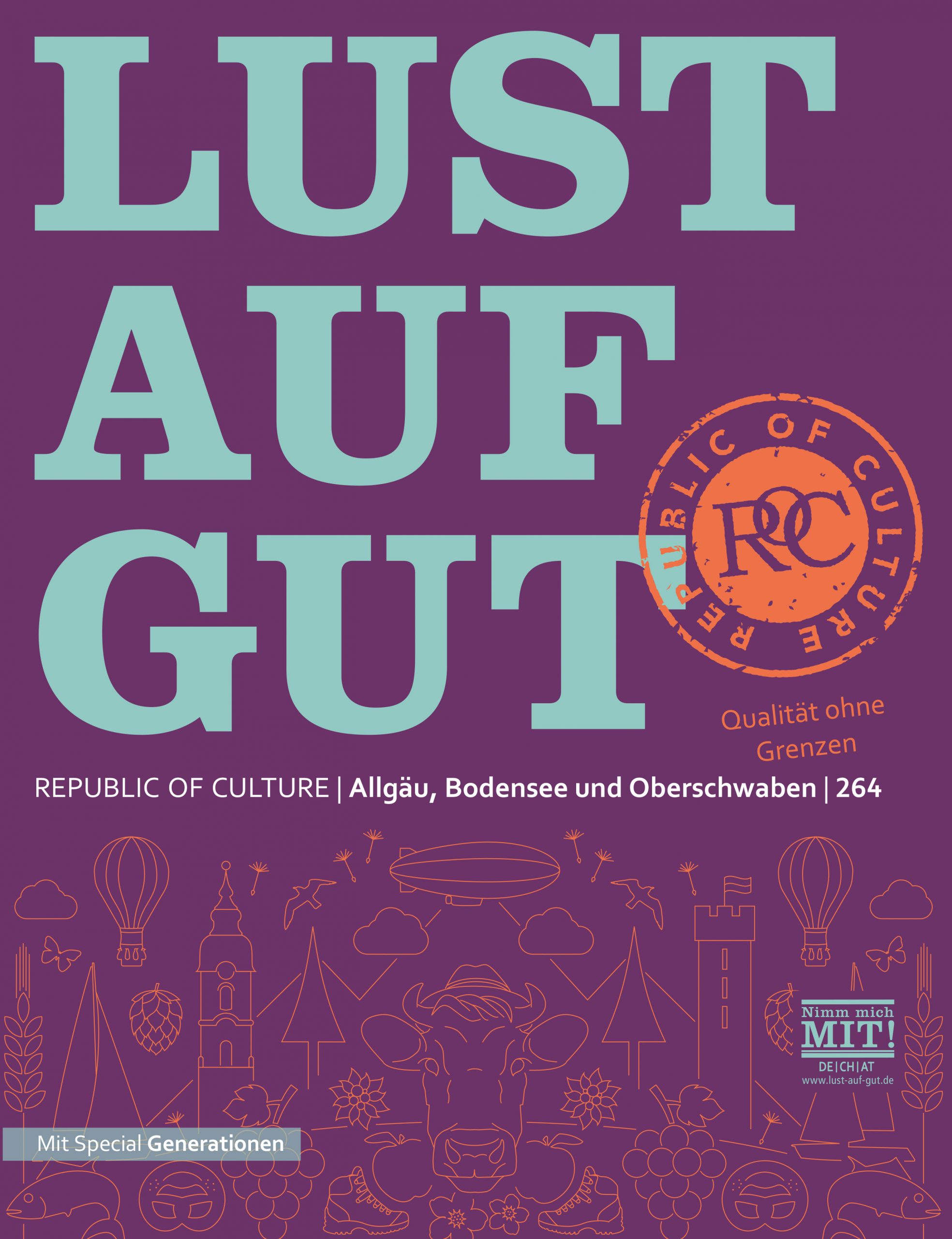 LAG_264 Der titel der aktuellen Ausgabe LUST AUF GUT Allgäu, Bodensee und Oberschwaben